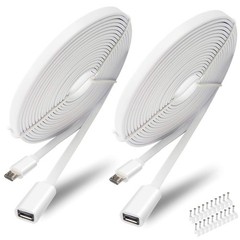 SIOCEN 2 Pack 13FT Micro USB Extension Cable for Zmodo,Male to Female Extende…