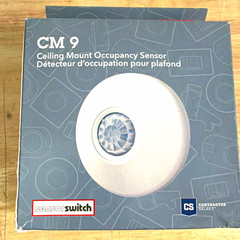 SensorSwitch CM 9 Ceiling Mount Occupancy Sensor, Wired, White, 120-277V