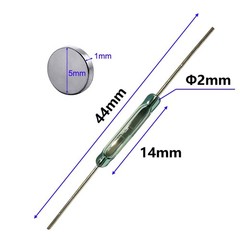 20pcs Glass Reed Switch Reed Contact Normally Open N/O Magnetic Induction Swi…