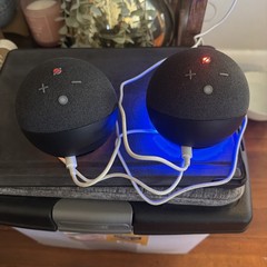 X2 Amazon Echo Dot (4th Generation) B7W64E BLK Bluetooth Wireless Smart Speaker