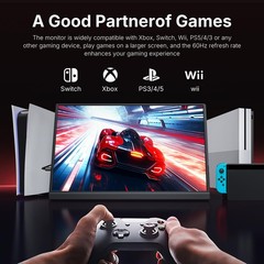 Wgk 15.6 Inch Portable Monitor 1080P Fhd Travel Display Hdmi/Usb-C Compatible