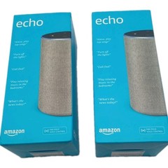 2-Pack Amazon Echo 2nd Generation Alexa Smart Speaker Heather Gray NEW Sealed
