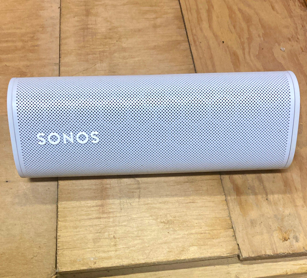 Sonos Roam Portable Smart Speaker, White, Bluetooth/Wi-Fi, Alexa/Google, USB-C