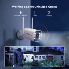 Wireless WIFI Outdoor 5MP CCTV Security Camera System 10CH 1TB NVR Home Audio
