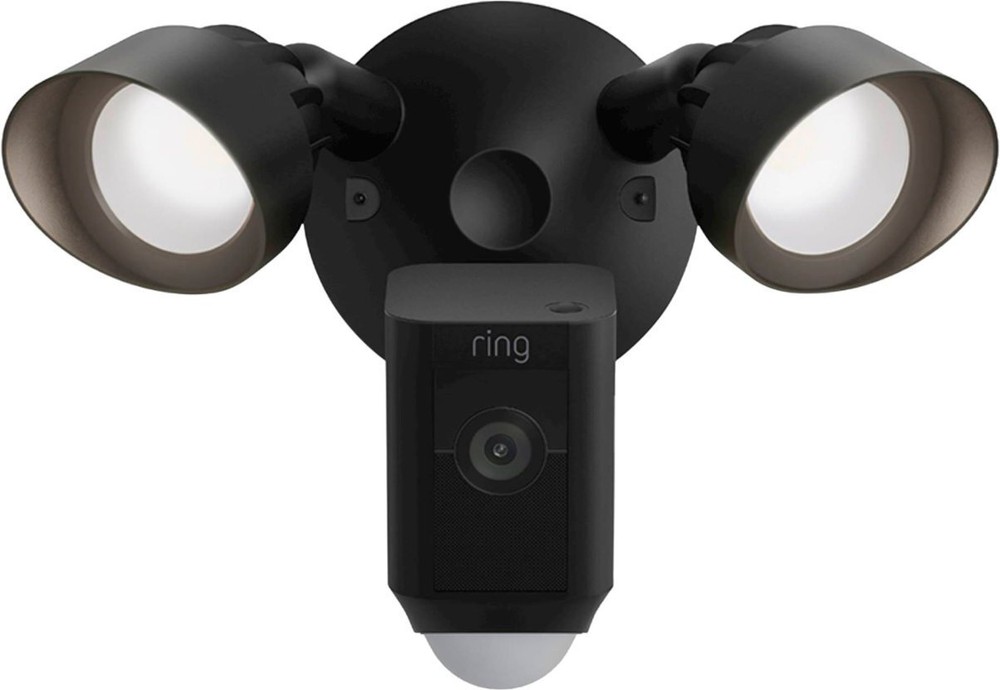 Ring Floodlight Cam Wired Plus 1080p Surveillance Camera – Black
