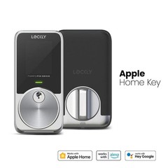Lockly Pro Satin Nickel Deadbolt Wi-Fi Smart Lock, Siri/Google/Alexa, Keypad