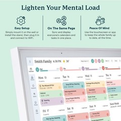 Skylight – Calendar: 15 Inch Touchscreen Smart Calendar and Chore Chart – White