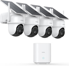 Security Cameras Outdoor Wireless, 4 Cam-Kit, No Subscription Required, Solar-Po