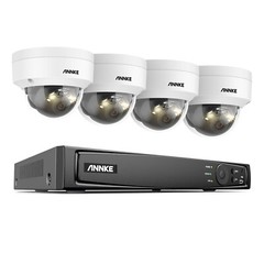 ANNKE 8CH 12MP NVR 5MP Audio POE Security Camera System Oudoor Color Night IP67