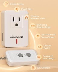 Indoor Remote Switch Kit – 1 Remote + 1 Outlet, Perfect for Easy Home Lighting