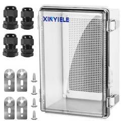 XINYIELE Waterproof Outdoor Project ABS 11″X7.5″X5.5″, Transparent Cover