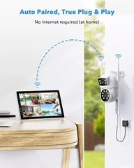 Wireless WiFi Security Camera System Outdoor with Wide Angle Dual Lens for Home