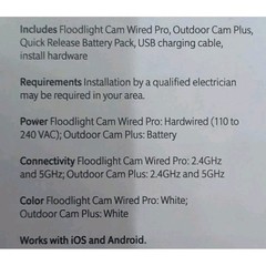 Ring Outdoor Camera Set Bundle Included Floodlight Cam Pro and Outdoor Cam Plus