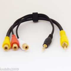 50pcs 3.5mm Stereo Male to 2xRCA Female+1pc RCA Male to RCA Female Adapter Cable