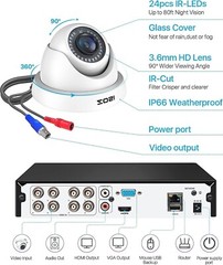 ZOSI H.265+ 1080p Home Security Camera System Outdoor 5MP Lite 8CH Wired DVR 1TB