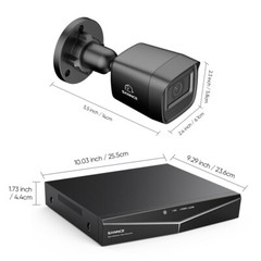 SANNCE 16CH DVR 1080P Video Outdoor CCTV Security Camera System Human Detection