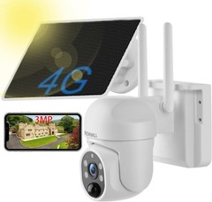 Solar-Powered 360° Live View Camera with 2K Color Night Vision & Alerts
