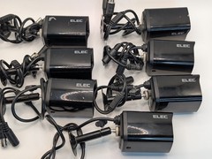 Lot of 7 ELEC EL-CP02 Night Vision Security Cameras IP66 3.6mm – Tested.