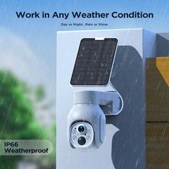 Wireless Solar Powered Security Camera System Outdoor 4MP PTZ Cameras NVR HDMI