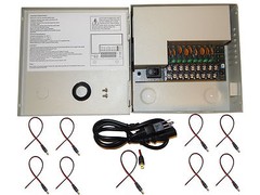 8Ch 8 Channel 9 Port 12V CCTV Camera Supply Power Box w/ 9 FREE DC Jack Pigtails