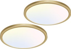libtit 12 Inch LED Ceiling Light Golden, 28W 3200lm Aureate 12in-2Pack, Gold