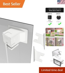 White Angled Window Mount for Wyze Cam – Tilt Up/Down for Front Yard & Driveway