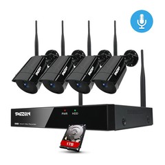 3MP Wireless Home IP Camera System Audio Home Outdoor CCTV 8CH WIFI NVR Kit