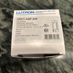 Lutron Homeworks QSX HRST-ANF-SW Satin White Ceiling Fan Speed Control – NEW