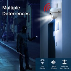 ARCCTV Solar 3MP Security Camera 2.4/5Ghz Wifi 360° PTZ Wireless 2Pack