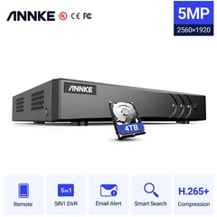 ANNKE 8CH 16CH H.265+ 5MP Lite DVR Recorder for CCTV Home Security Camera System