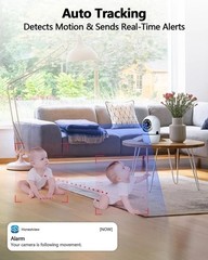 Indoor Camera WiFi Security Camera 360° Pan Tilt Baby Pet Monitor Night Vision