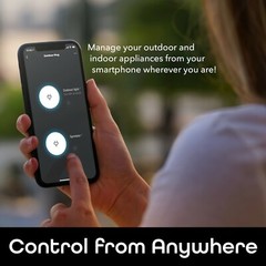 Geeni Outdoor Duo Wi-Fi Smart Plug, Weatherproof, Voice Control (2 Pack)