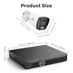 SANNCE 8CH 6MP NVR 5MP POE IP Security Camera System Audio Recording Ourdoor IR