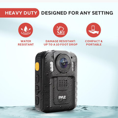 Police Security Video Compact Camera – HD 2304X1296P Rechargeable Wireless Water