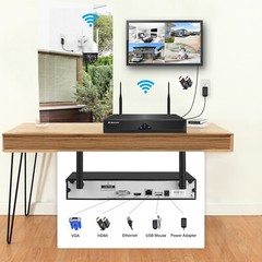 PTZ Security Camera System Outdoor Wireless Audio Wifi Home CCTV 5MP 10CH NVR