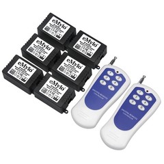 eMylo AC 220V-230V-240V 1000W 6 x 1 Channel 433MHZ RF Relay Module Switch Learni