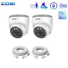ZOSI 8CH 4MP 2.5K Home Security PoE IP Camera System Color Night Vision 2TB