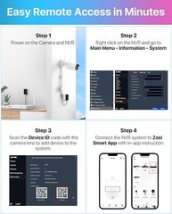 ZOSI 4MP 2.5K Add-On Security WiFi IP Wireless Only Work NVR Camera 2-Way Audio