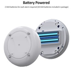 5 Pack Water Leak Alarm Detector, 120dB Loud Alert Water Sensor, IP66 Waterproof
