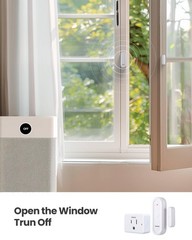 Wireless Door Sensor Outlet Plug Kit – Mini Contact Window Sensor, 130ft Range,