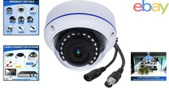Aluminum Dome Security Camera with Infrared Night Vision and Motion Sensor
