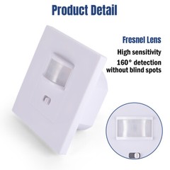 110-240V Automatic PIR Occupancy Motion Sensor Light Switch Auto On/Off Infrared