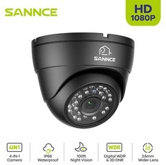 SANNCE Full HD 1080P Outdoor CCTV Security Camera Dome 2MP Video IR Night Vision