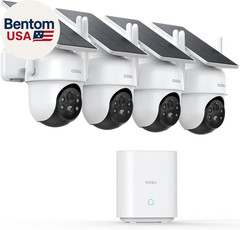 Security Cameras Outdoor Wireless, 4 Cam-Kit, No Subscription Required, Solar-Po