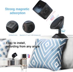 HD , Wireless Mini for Office & Home Small with Night Vision with Android & iOS