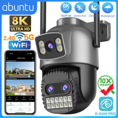 15MP 8K 10X Optional Zoom Wifi Camera Outdoor Three Lens Screens Video Surveilla