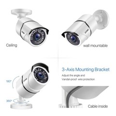 ZOSI HD 1080P 2MP Outdoor Security Cameras Kit for Home Surveillance DVR System