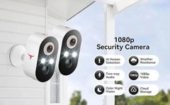 2 Pack Wireless Security Camera Smart Night Vision Outdoor 2.4G WiFi Cameras