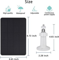SimpliSafe Outdoor Camera Solar Panel – 4W 5V with 10ft Cable for Series 2