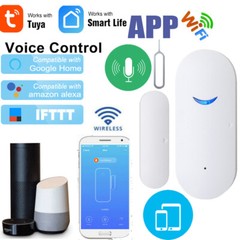 WIFI Wireless Smart Door Window Sensor Detector Alarm For Alexa Google Home APP